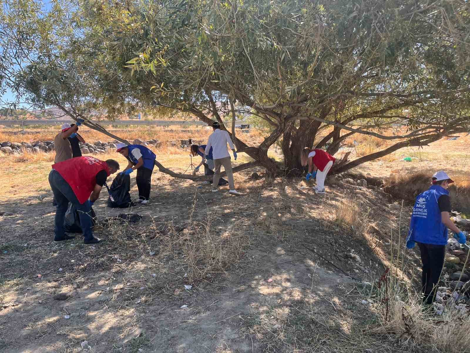 Varto’da gönüllülerden çevre temizliği

